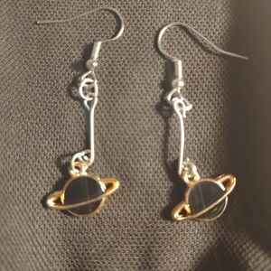 handmade planet earrings